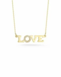 Ember Fine Jewelry 14K Diamond Love Necklace Women Necklaces