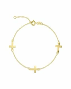 Ember Fine Jewelry 14K Cross Ankle Bracelet Women Bracelets