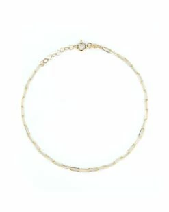 Ember Fine Jewelry 14K Dainty Paperclip Chain Bracelet Women Bracelets