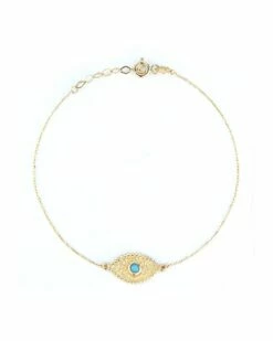 Ember Fine Jewelry 14K Turquoise Evil Eye Bracelet Women Bracelets