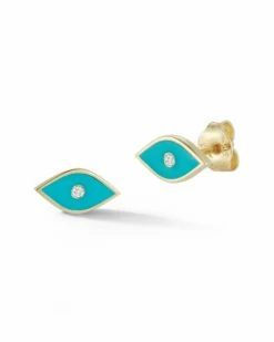 Ember Fine Jewelry 14K Diamond Evil Eye Earrings Women