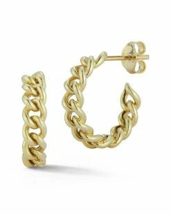 Ember Fine Jewelry 14K Link Hoops Women Earrings