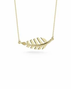 Ember Fine Jewelry 14K Leaf Necklace Women Necklaces