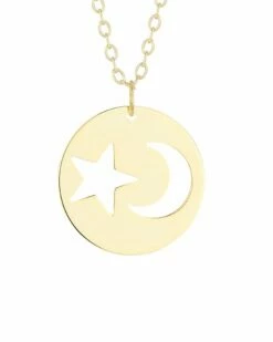 Ember Fine Jewelry 14K Moon Necklace Women Necklaces