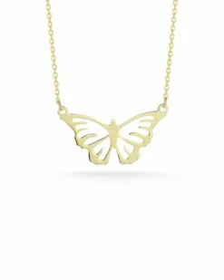 Ember Fine Jewelry 14K Open Butterfly Necklace Women Necklaces