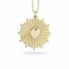 Ember Fine Jewelry 14K Heart Disc Necklace Women Necklaces -Ember Fine Jewelry Store 6030130051 RLLZ 1