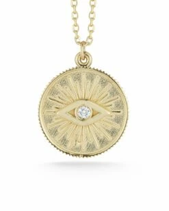 Ember Fine Jewelry 14K Diamond Evil Eye Necklace Women Necklaces