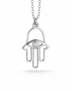 Ember Fine Jewelry 14K Diamond Hamsa Necklace Women Necklaces
