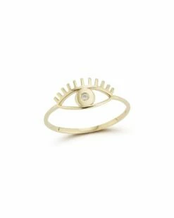 Ember Fine Jewelry 14K Diamond Evil Eye Ring Women Rings