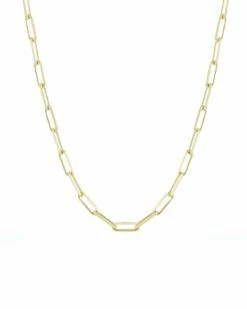 Ember Fine Jewelry 14K Dainty Paperclip Chain Necklace Women Necklaces