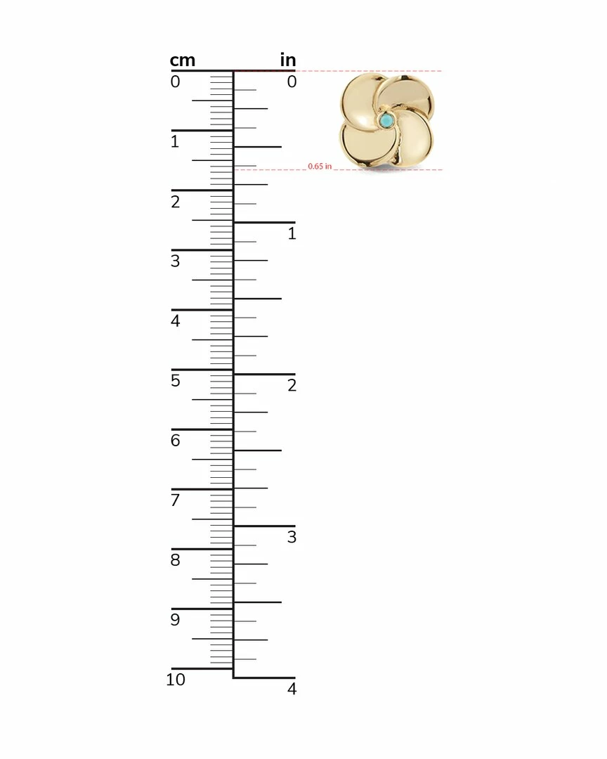 Ember Fine Jewelry 14K Turquoise Earrings Women 4 Ember Fine Jewelry 14K Turquoise Earrings Women - Image 2