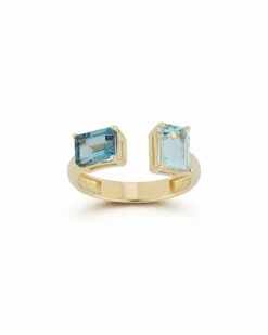 Ember Fine Jewelry 14K Diamond & Topaz Ring Women Rings