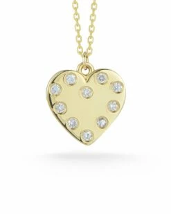 Ember Fine Jewelry 14K Diamond Heart Necklace Women Bracelets
