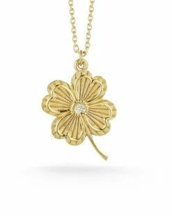 Ember Fine Jewelry 14K Diamond Clover Necklace Women Necklaces