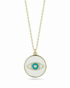 Ember Fine Jewelry 14K Diamond Evil Eye Necklace Women Necklaces