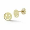 Ember Fine Jewelry 14K Smiley Face Studs Women Earrings -Ember Fine Jewelry Store 6030287501 RLLZ 1