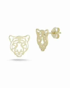 Ember Fine Jewelry 14K Tiger Studs Women Earrings