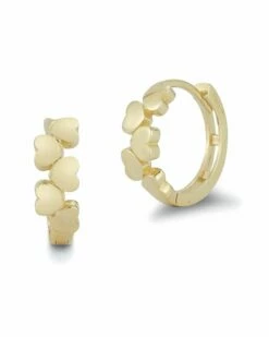 Ember Fine Jewelry 14K Heart Huggie Earrings Women