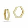 Ember Fine Jewelry 14K Hexagon Huggie Earrings Women -Ember Fine Jewelry Store 6030374550 RLLZ 1