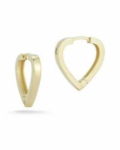 Ember Fine Jewelry 14K Heart Huggie Earrings Women