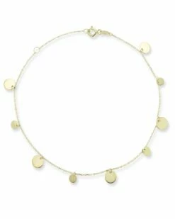 Ember Fine Jewelry 14K Disc Ankle Bracelet Women Bracelets