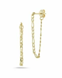 Ember Fine Jewelry 14K Figaro Chain Earrings Women