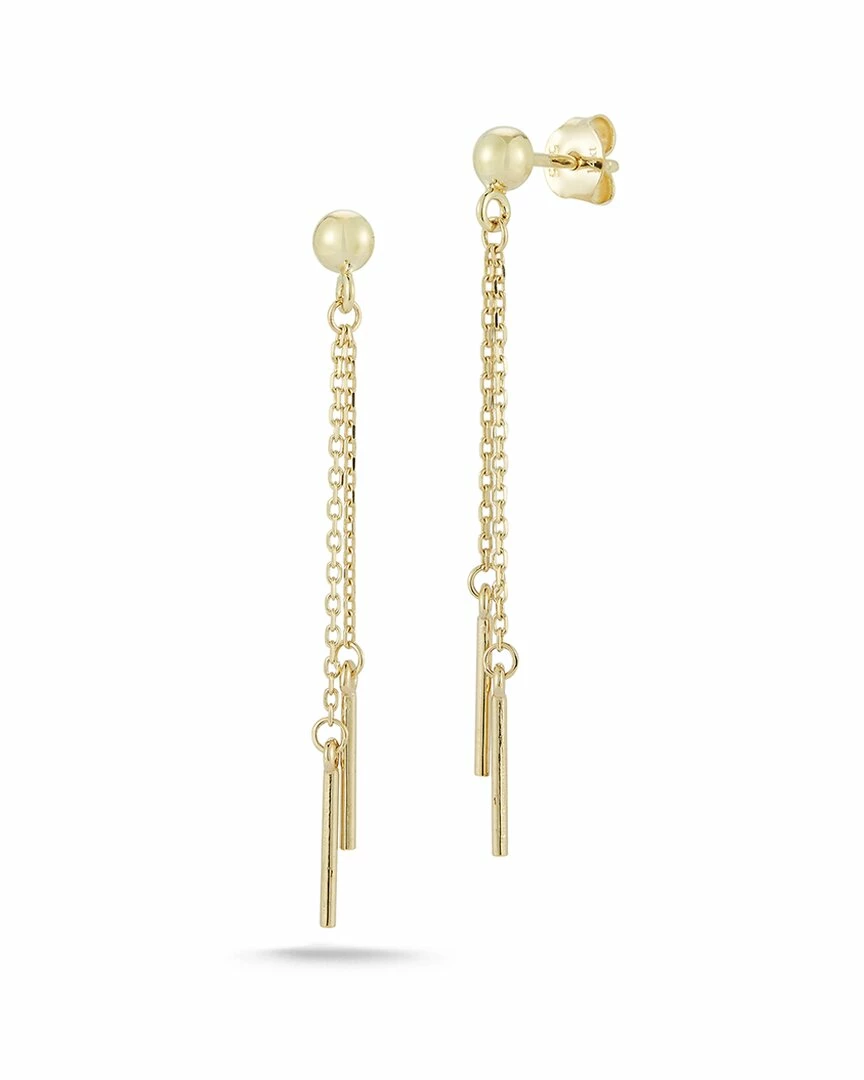 Ember Fine Jewelry 14K Double Chain Earrings Women 3 Ember Fine Jewelry 14K Double Chain Earrings Women