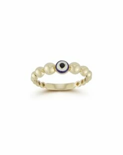 Ember Fine Jewelry 14K Enamel Evil Eye Bubble Ring Women Rings