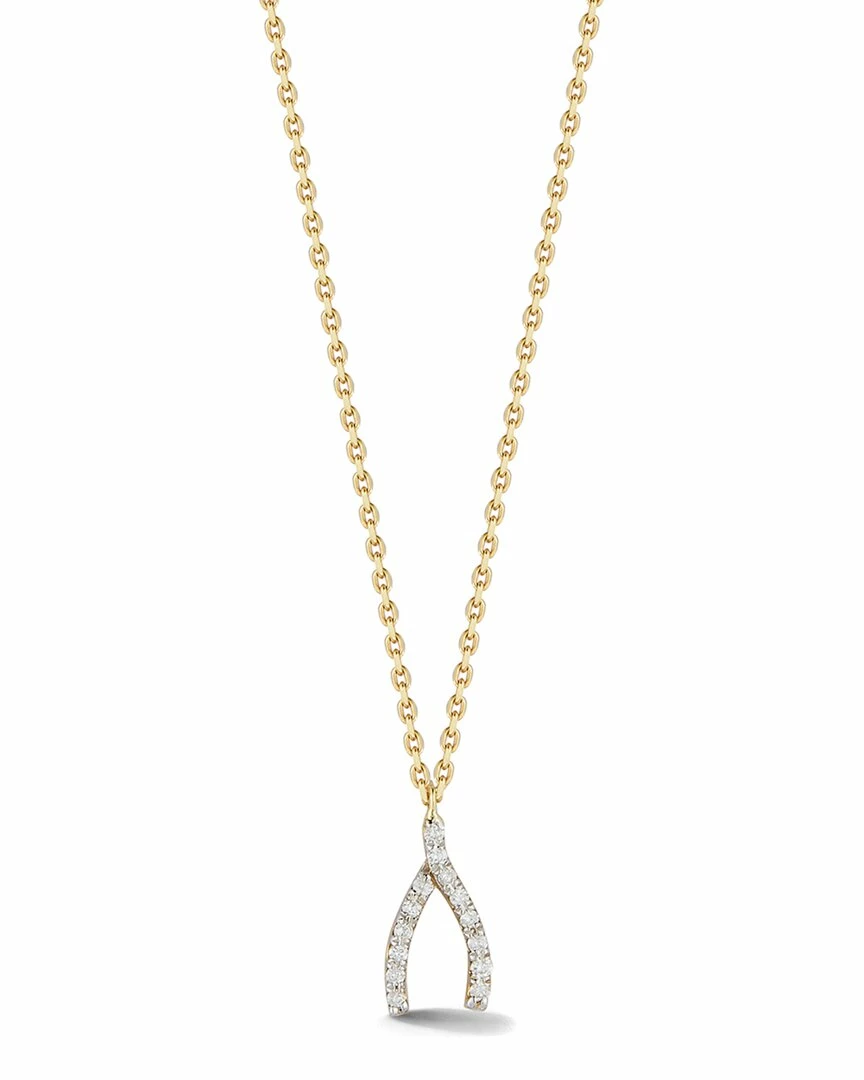 Ember Fine Jewelry 14K Diamond Wishbone Necklace Women Necklaces 3 Ember Fine Jewelry 14K Diamond Wishbone Necklace Women Necklaces