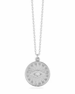 Ember Fine Jewelry 14K Diamond Evil Eye Medallion Necklace Women Necklaces