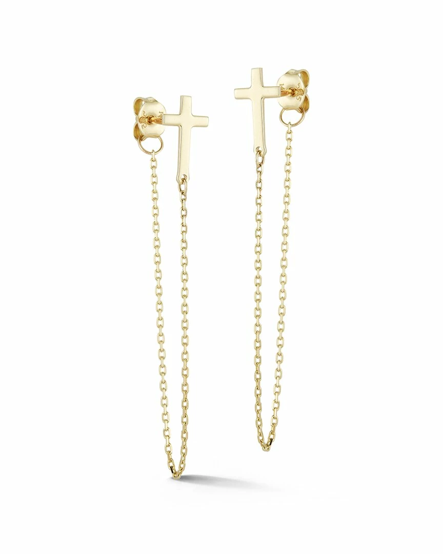 Ember Fine Jewelry 14K Cross Chain Earrings Women 3 Ember Fine Jewelry 14K Cross Chain Earrings Women