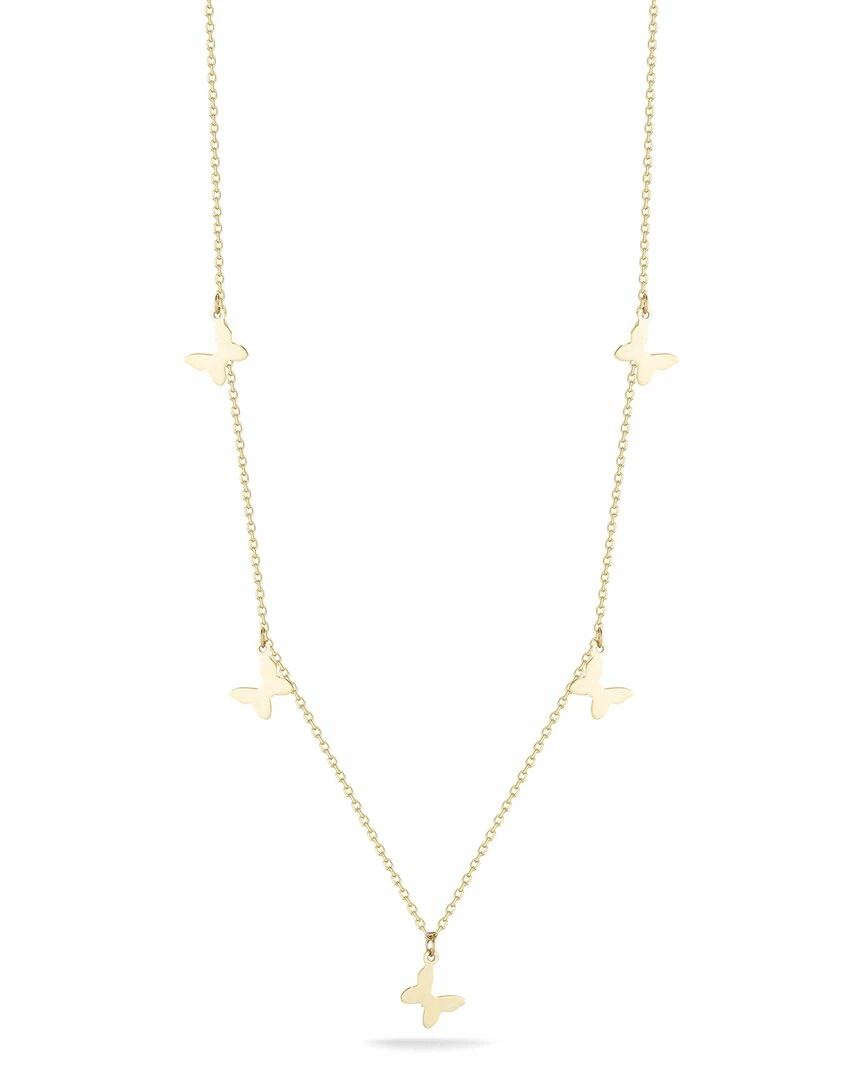 Ember Fine Jewelry 14K Butterfly Charm Necklace Women Necklaces 3 Ember Fine Jewelry 14K Butterfly Charm Necklace Women Necklaces