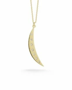 Ember Fine Jewelry 14K Diamond Moon Necklace Women Necklaces