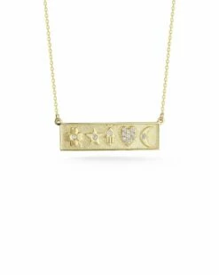 Ember Fine Jewelry 14K Diamond Bar Necklace Women Necklaces