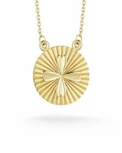 Ember Fine Jewelry 14K Disc Clover Necklace Women Necklaces