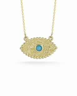 Ember Fine Jewelry 14K Turquoise Evil Eye Necklace Women Necklaces