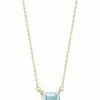 Ember Fine Jewelry 14K 1.00 Ct. Tw. Blue Topaz Necklace Women Necklaces -Ember Fine Jewelry Store 6030927227 RLLZ 1