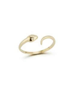 Ember Fine Jewelry 14K Diamond Snake Eyes Ring Women Rings