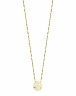 Ember Fine Jewelry 14K Smiley Face Necklace Women Necklaces