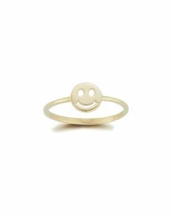 Ember Fine Jewelry 14K Smiley Face Ring Women Rings