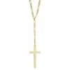 Ember Fine Jewelry 14K Cross Lariat Necklace Women Necklaces -Ember Fine Jewelry Store 6040308289 RLLZ 1