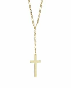 Ember Fine Jewelry 14K Cross Lariat Necklace Women Necklaces