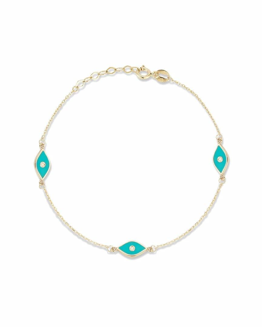Ember Fine Jewelry 14K Diamond Enamel Evil Eye Bracelet Women Bracelets 3 Ember Fine Jewelry 14K Diamond Enamel Evil Eye Bracelet Women Bracelets