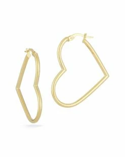 Ember Fine Jewelry 14K Heart Hoops Women Earrings
