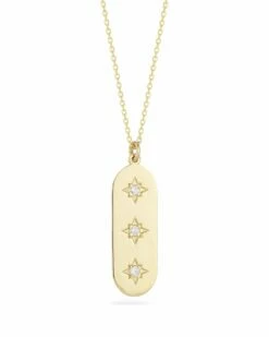 Ember Fine Jewelry 14K Diamond Bar Necklace Women Necklaces