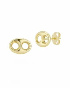 Ember Fine Jewelry 14K Mariner Link Studs Women Earrings