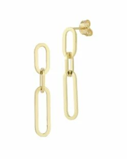 Ember Fine Jewelry 14K Tri Link Drop Earrings Women