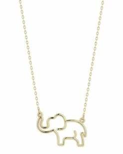 Ember Fine Jewelry 14K Open Elephant Necklace Women Necklaces