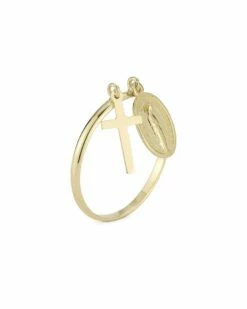 Ember Fine Jewelry 14K Religious Charm Ring Women Rings