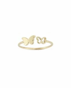 Ember Fine Jewelry 14K Open Double Butterfly Ring Women Rings